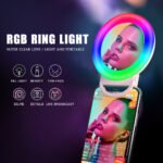 RGB ring light with mirror