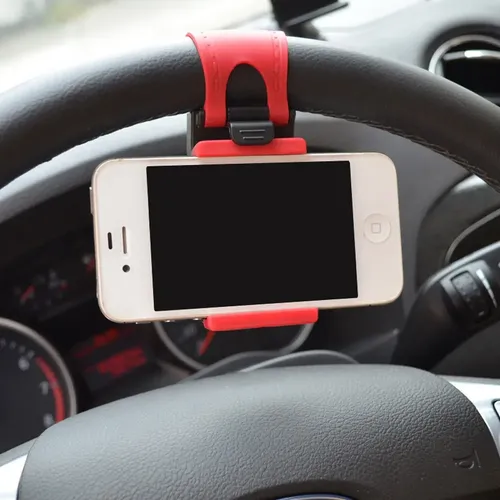 Car Steering Wheel Phone Socket Holder