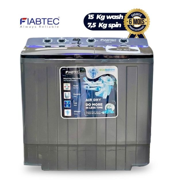 FIABTEC Semi-Automatic Washing Machine – Double Tub