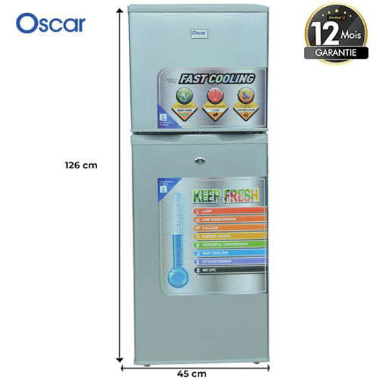 OSCAR Double-Door Refrigerator 92L – OSC-R130S