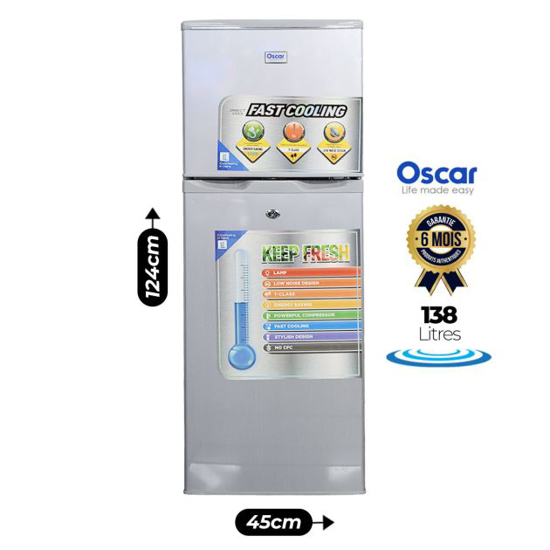OSCAR Double-Door Refrigerator 138L – OSC-R165S