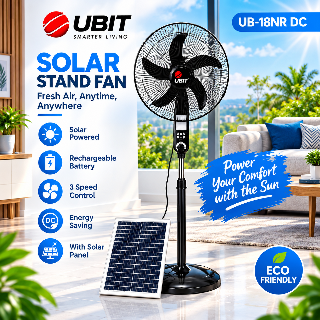 UBIT SOLAR STAND FAN