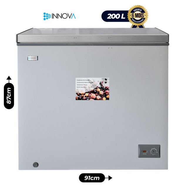 Innova IN-387 Sliding Glass Top Chest Freezer – 200L