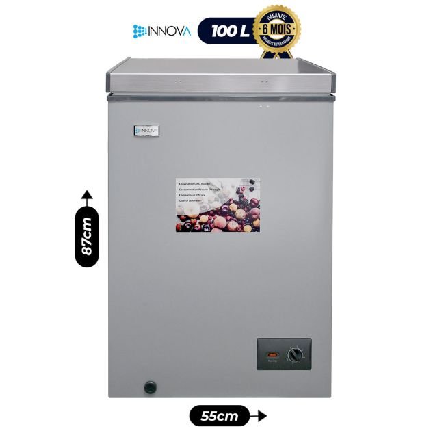 Innova IN-159 Deep Chest Freezer – 100L (Gris)