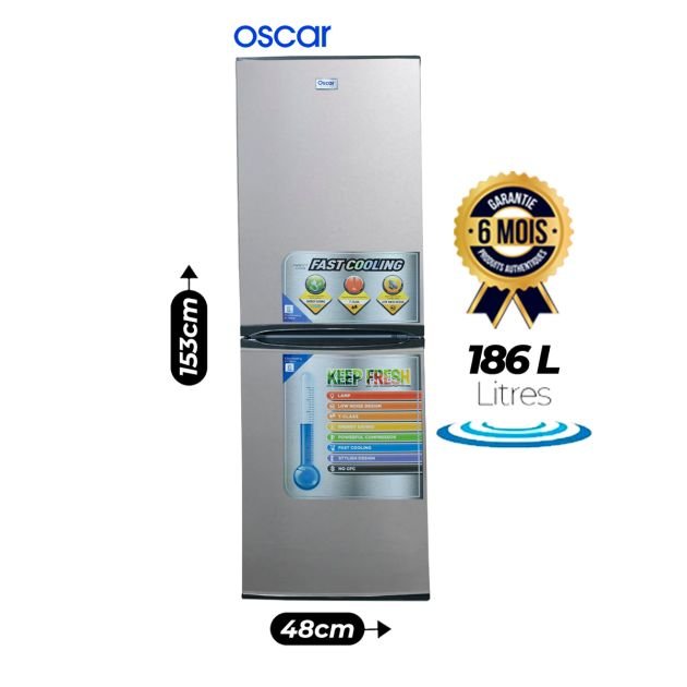 OSCAR Combi Refrigerator 186L – OSC-R235S
