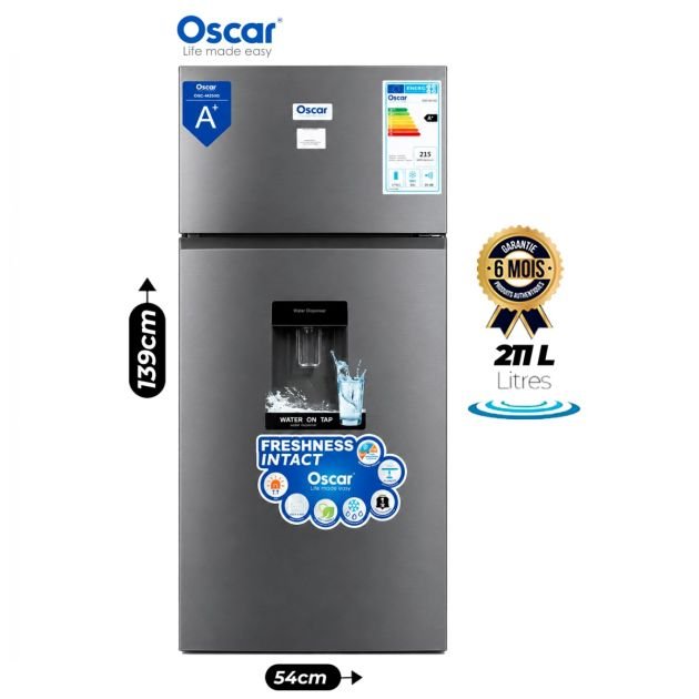 OSCAR Double-Door Refrigerator 211L – OSC-M256D