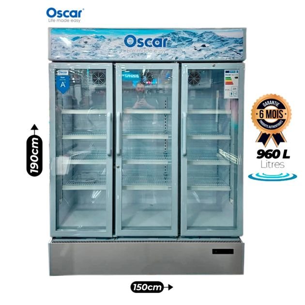 Oscar 960L Triple Door Display Refrigerator – OSC-V1100