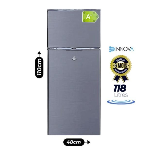 Innova IN-190 Double Door Refrigerator – 118L