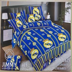 Jimmy Green & White Checkered Monogram 4-Piece Bedding Sheet Set (3-Seater)