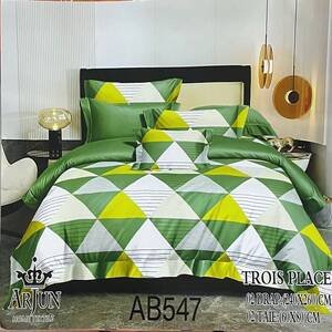 Mika Botanical Ginkgo Leaf Pastel Blue 4-Piece Bedding Sheet Set (3-Seater)